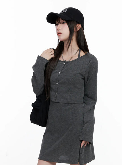 Knit Dress and Cardigan Set CO520