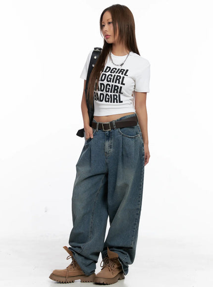 Badgirl Graphic Crop Top Tee CS524