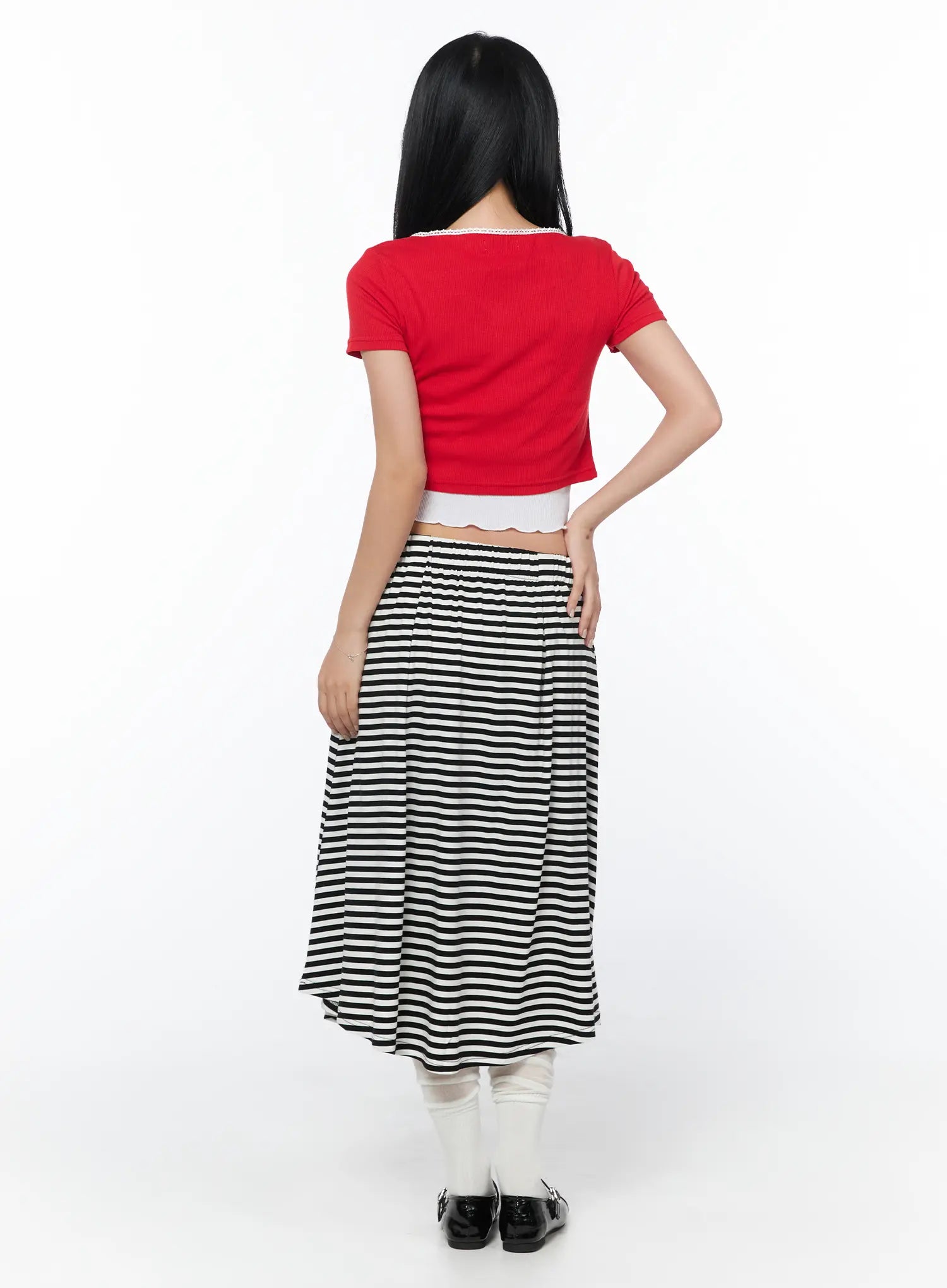 striped-flare-long-skirt-cy512