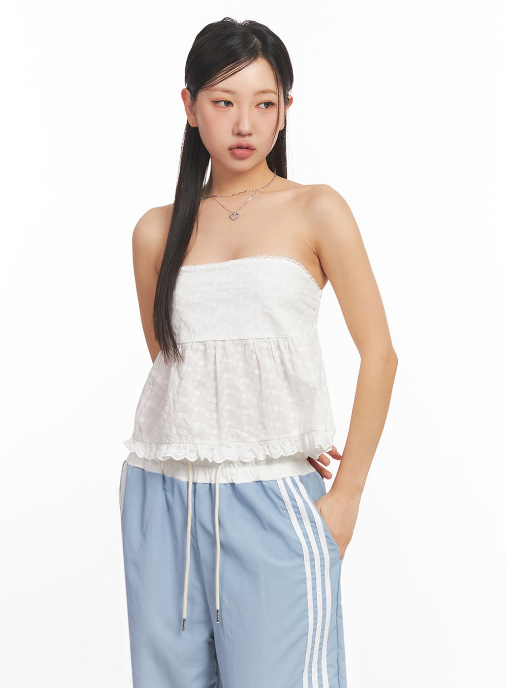 lace-trim-frilly-tube-top-ia525