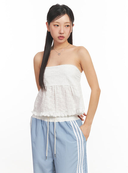 lace-trim-frilly-tube-top-ia525