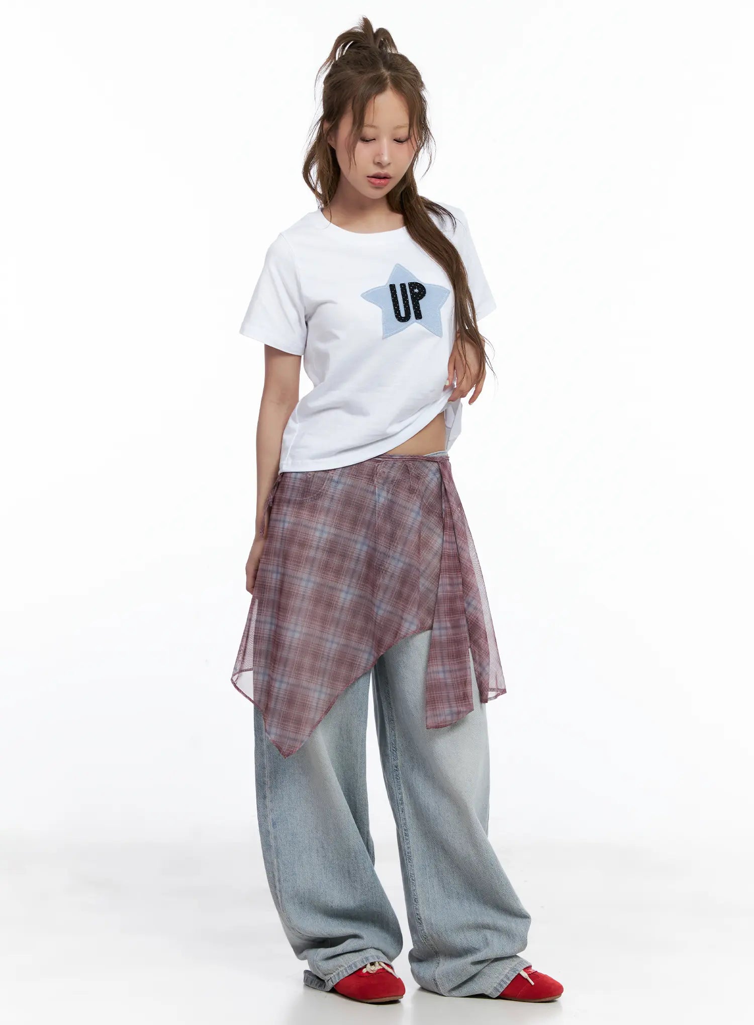 Hwasa Wash Wide-Leg Jeans CL511