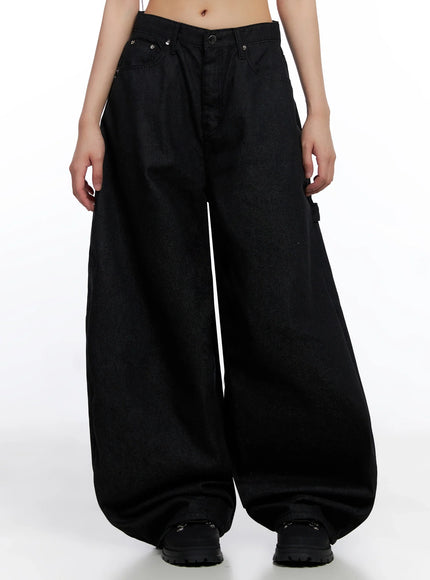 Lea Cross-Patch Baggy Jeans IS525