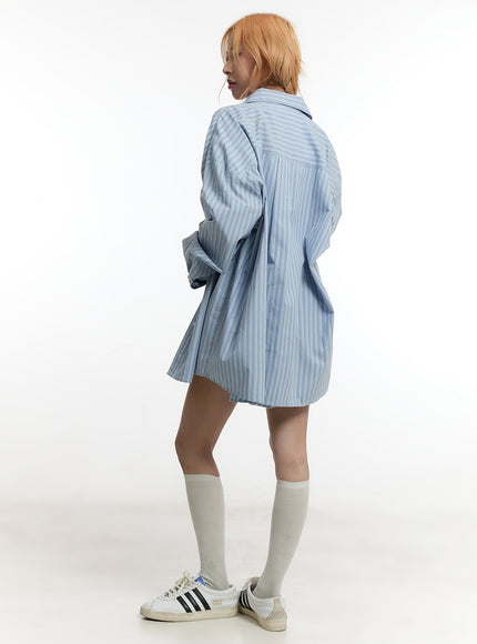 striped-buttoned-oversized-collared-shirt-cy505