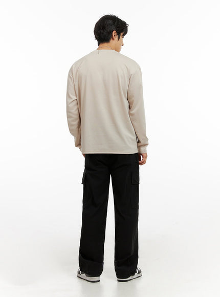 mens-loose-round-neck-long-sleeve-beige-ig409