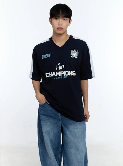 Men's V-Neck Champions League Graphic Jersey IG515