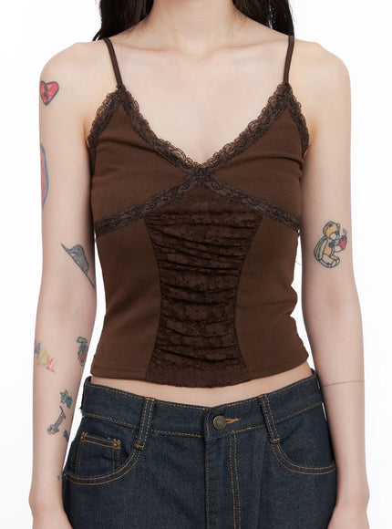 Lace Trim Cami Top CN513