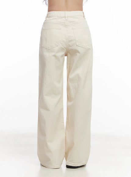 High-Waisted Wide-Leg Cotton Pants CL516