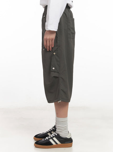 Men's Nylon Pocketed Wide-Fit Shorts IA510