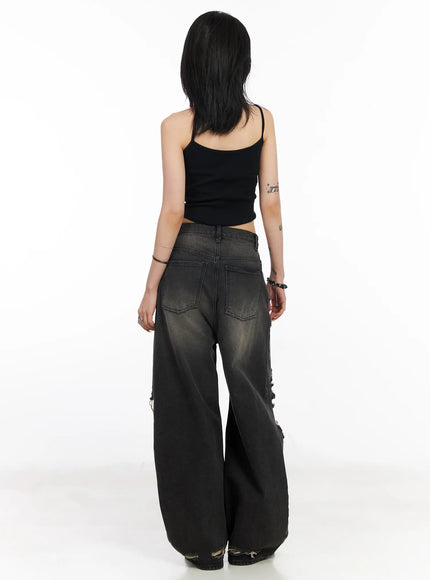 Quincy Distressed Baggy Jeans CF527