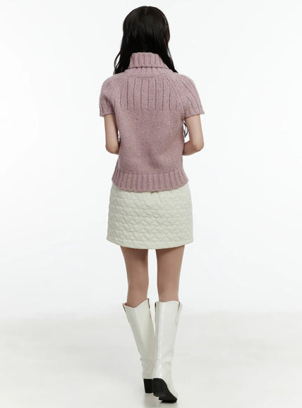 quilted-heart-pattern-mini-skirt-cd523