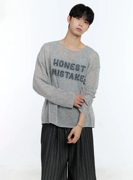 Men's Mesh Long Sleeve Graphic Top IG501