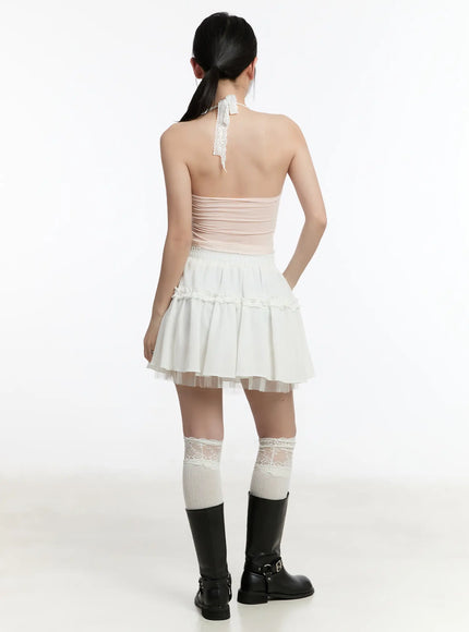 layered-lace-mini-skirt-cm511