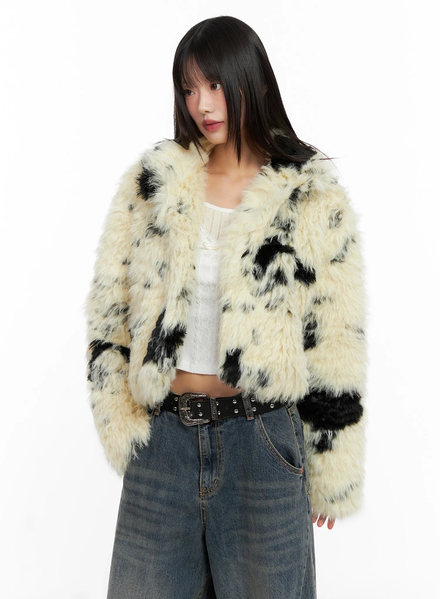 Light Merle Faux Fur Jacket IN503