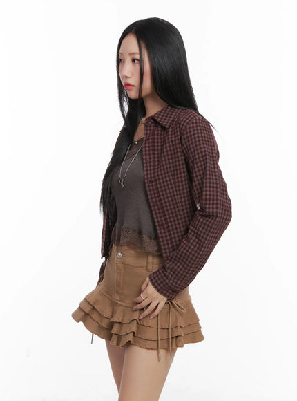 classic-check-print-cropped-blouse-cd530