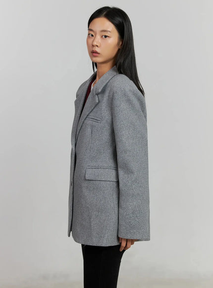 Classic Oversized Wool Jacket IJ505