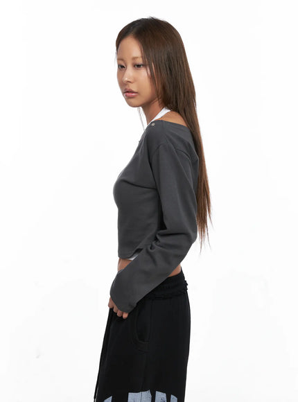 eyelet-off-shoulder-long-sleeve-crop-top-co510