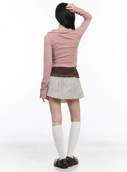 shirred-flared-mini-skirt-cm518