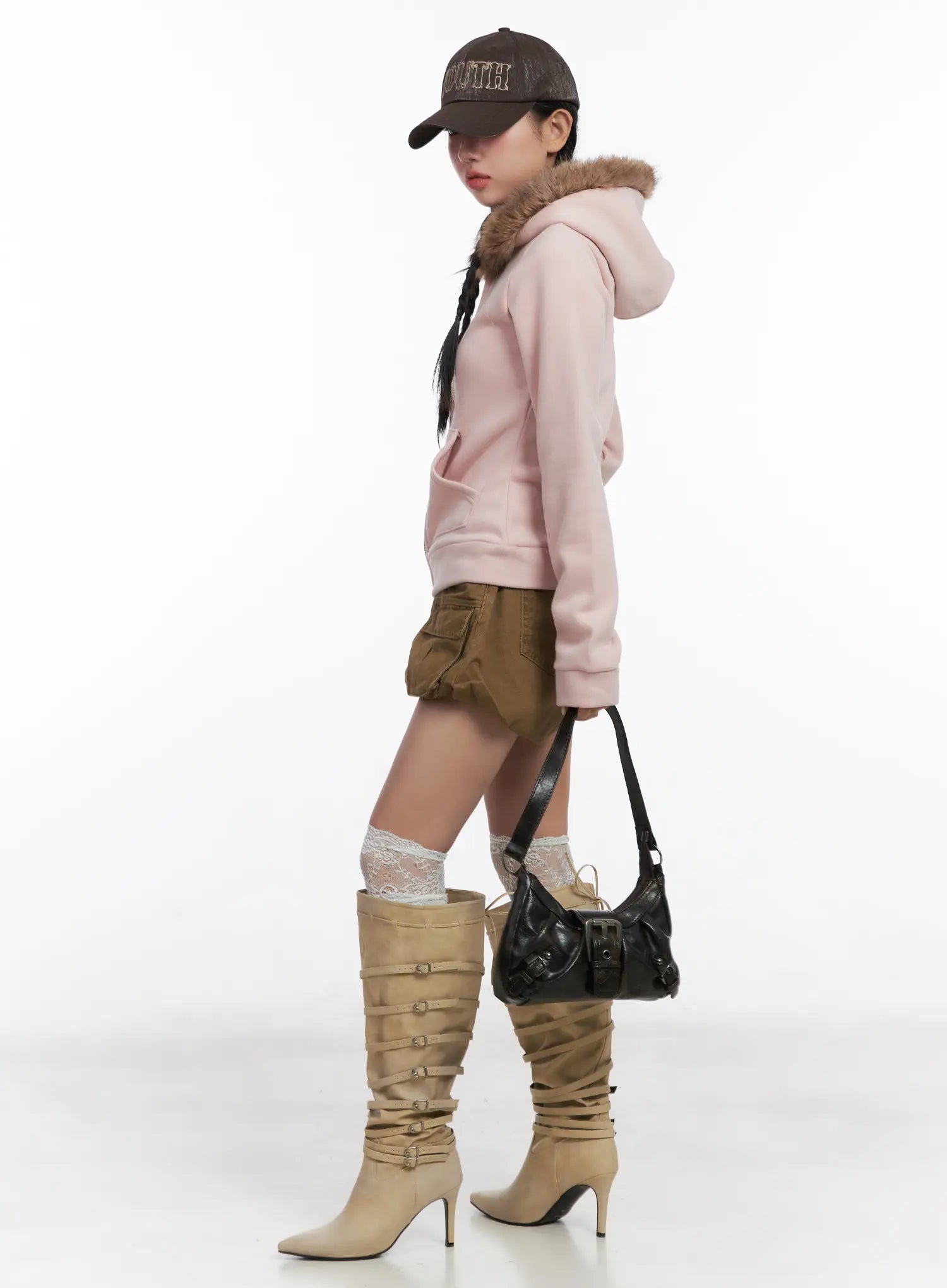 faux-fur-trim-cropped-hoodie-cn528