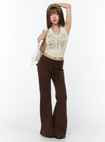 lace-trim-halter-graphic-tank-cy518