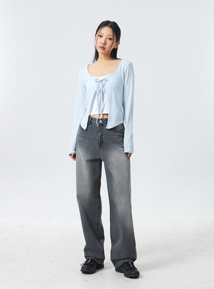 Low Rise Mid-Wash Jeans CM327