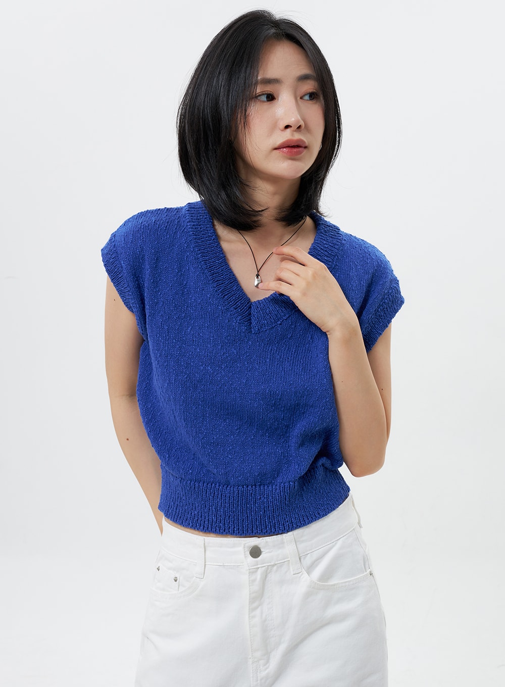 Cropped Knit Vest OY304