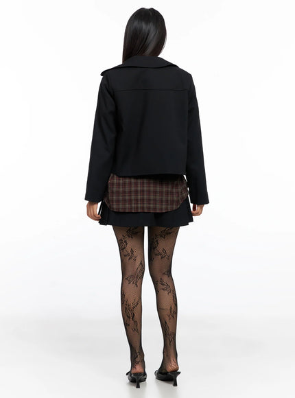 Button-Up Cropped Jacket CO515