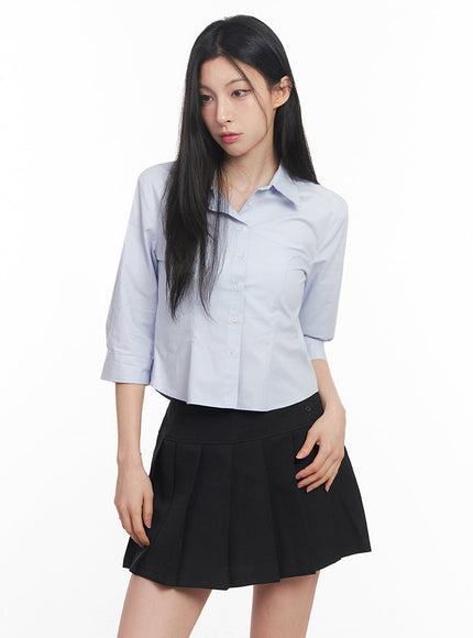half-sleeve-slim-fit-collared-shirt-iy516