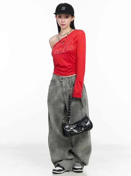 rhinestone-asymmetric-off-shoulder-long-sleeve-top-cm519