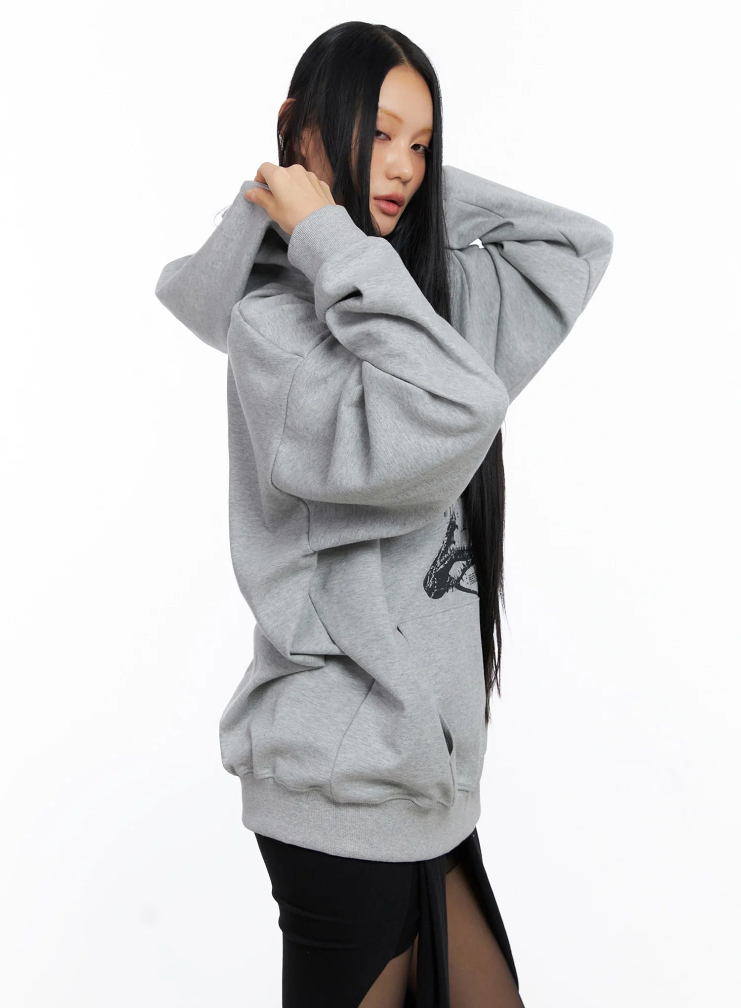 Oversized Graphic Hoodie IO516