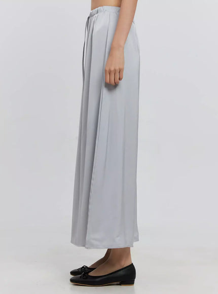Elegant Satin Maxi Skirt IS516