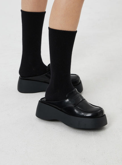 Platform Loafer Mules CF327