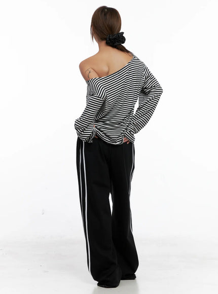 striped-contrast-wide-leg-sweatpants-cs524