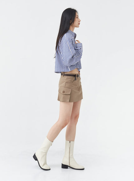 Low-Rise Pocket Cargo Mini Skirt OG18