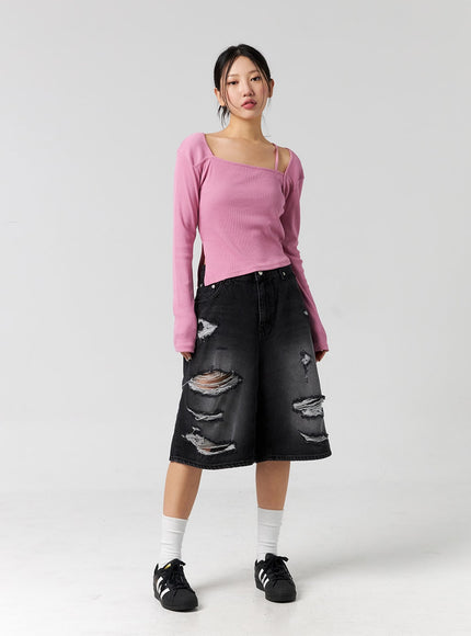 ripped-bermuda-pants-unisex-cg303