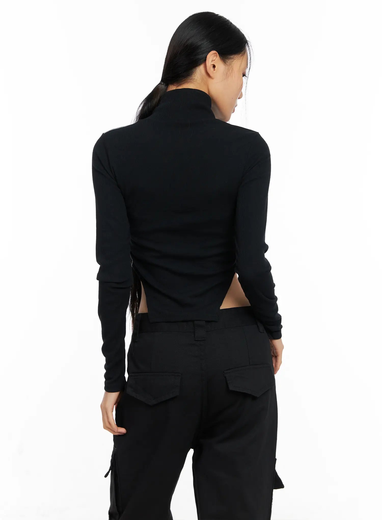 ribbed-contrast-half-zip-top-co528