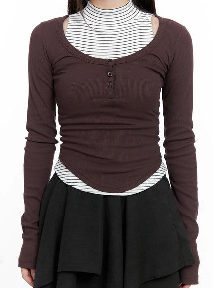 buttoned-u-neck-crop-long-sleeve-top-co521