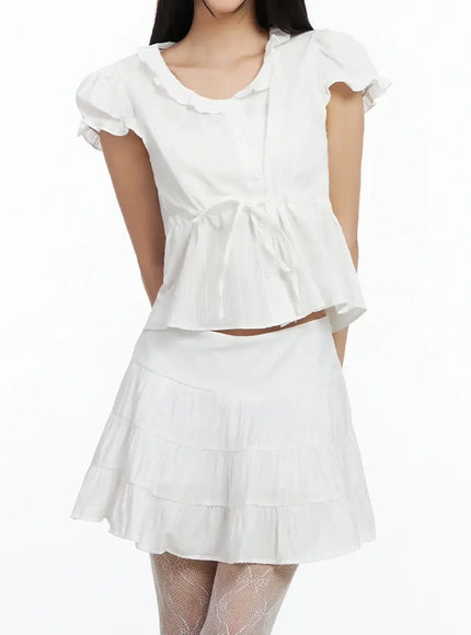 ruffled-ribbon-tie-short-sleeve-blouse-im530