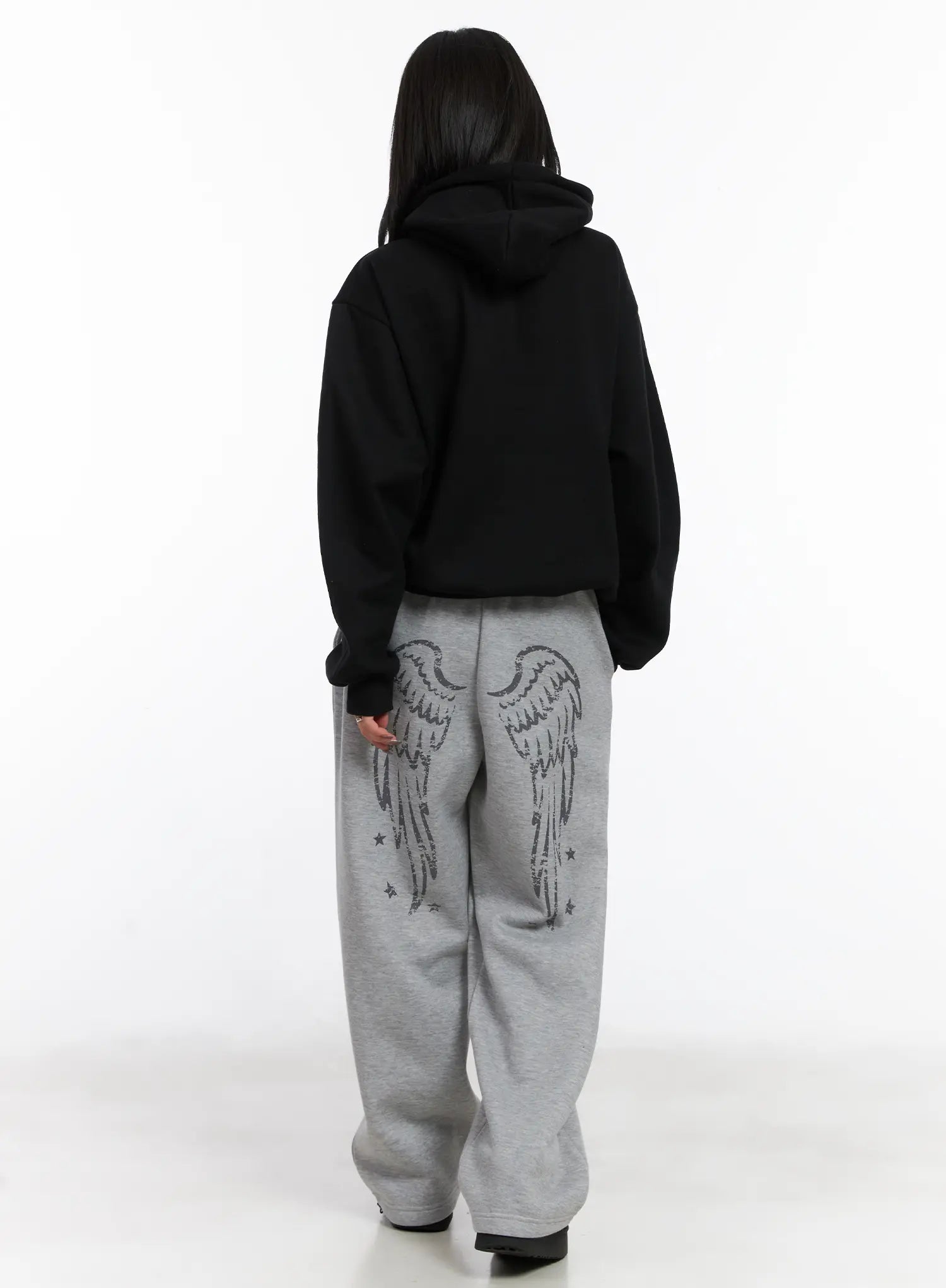 Graphic Print Fleece Sweatpants CD505