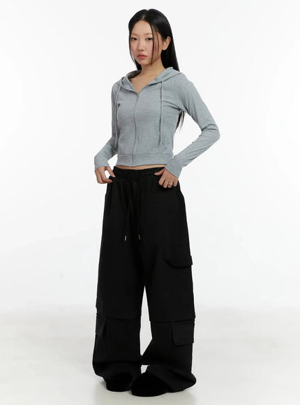 Baggy Drawstring Cargo Pants ID525