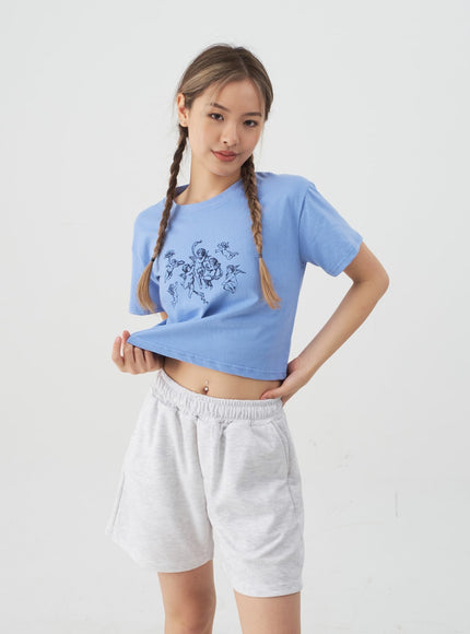 High-Waisted Sweat Shorts CJ13