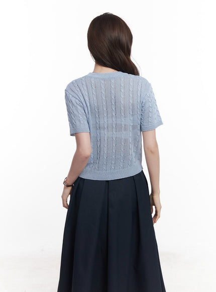 cable-knit-short-sleeve-sweater-cy515
