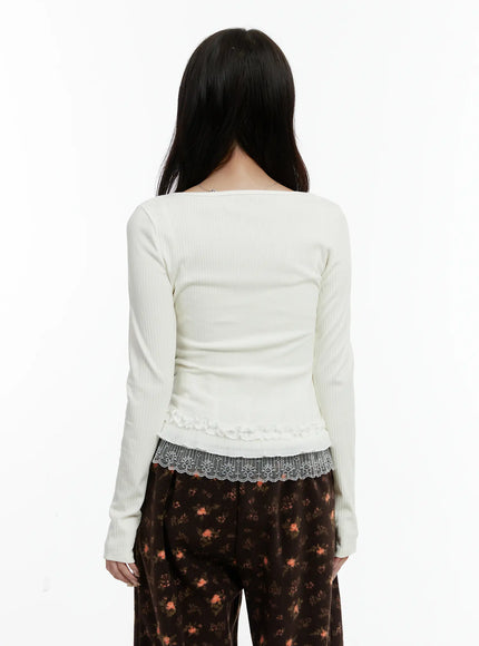 lace-trimmed-long-sleeve-top-cd514