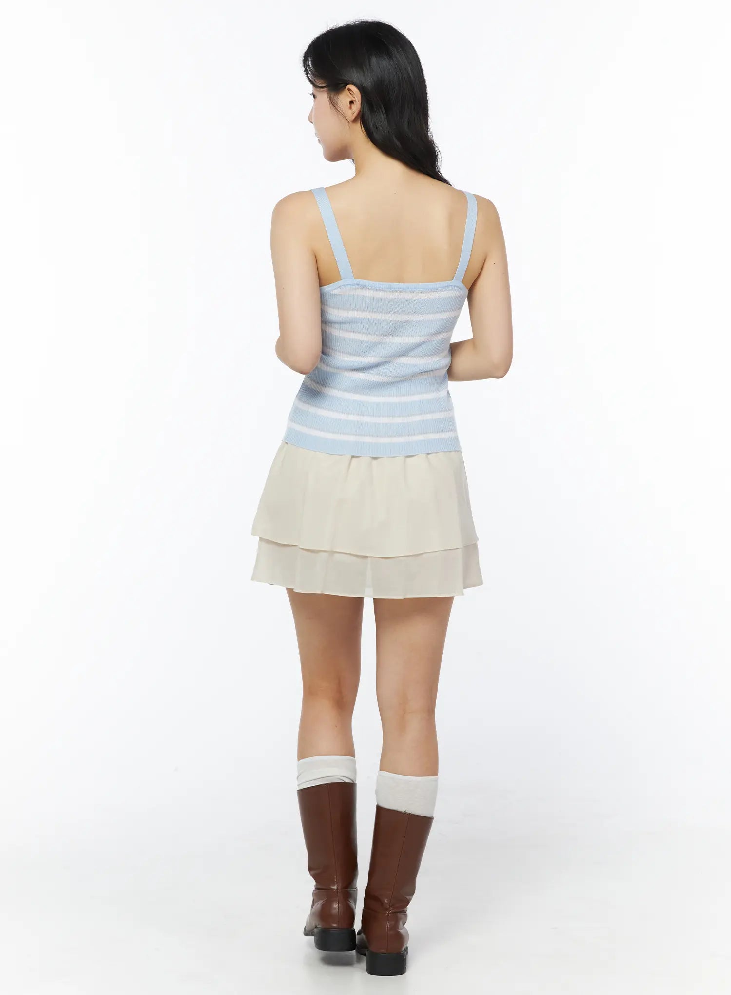 tiered-flare-mini-skirt-cy522