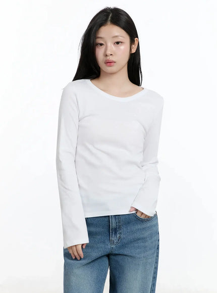 Classic Round Neck Long Sleeve Top IM519