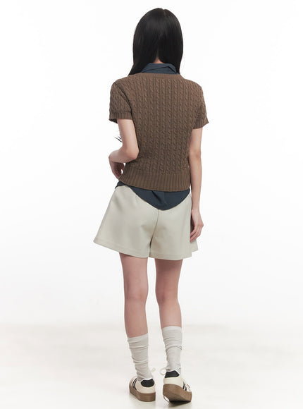 cable-knit-short-sleeve-sweater-ca510