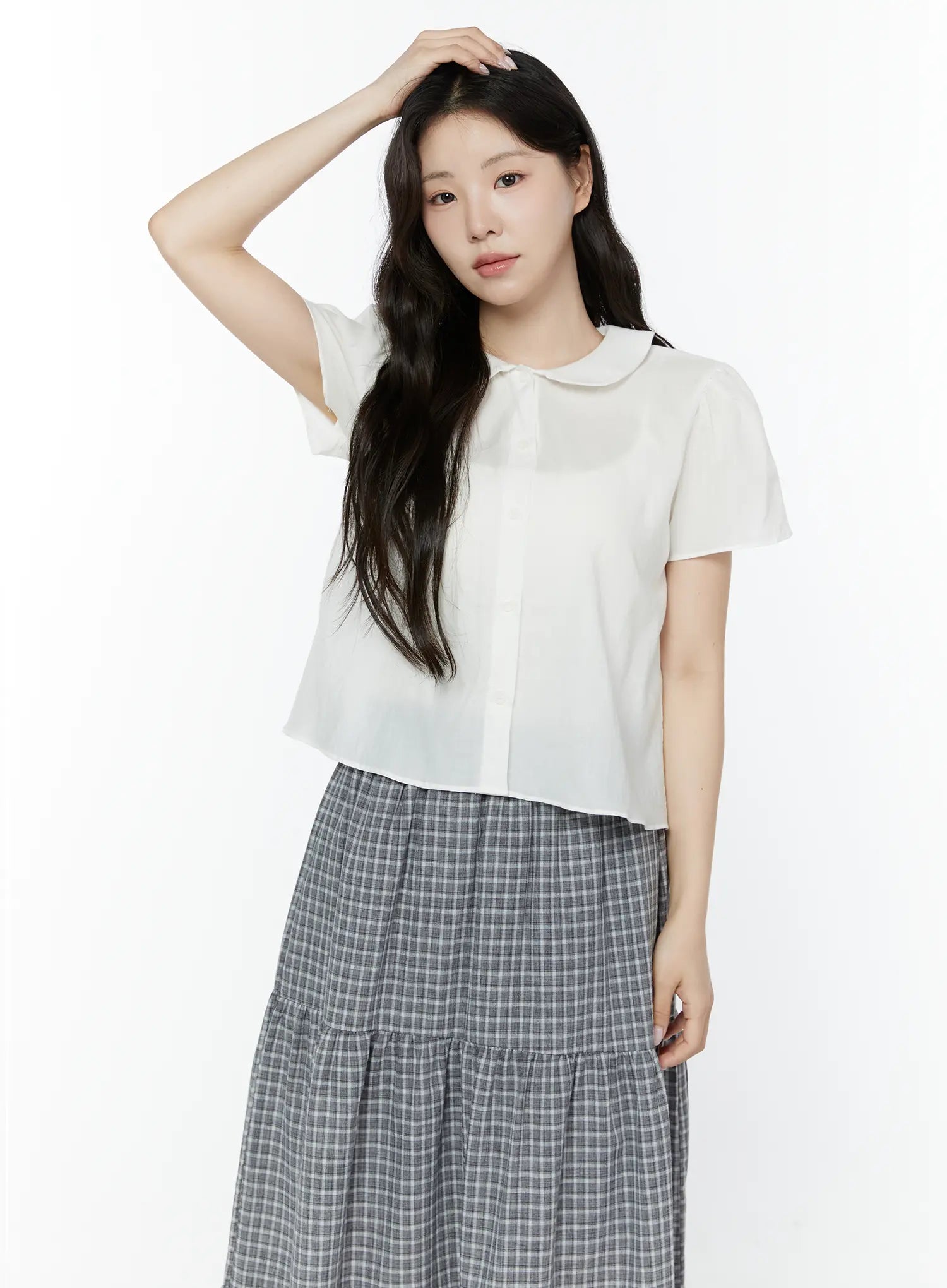 puff-sleeve-round-collar-blouse-iy507