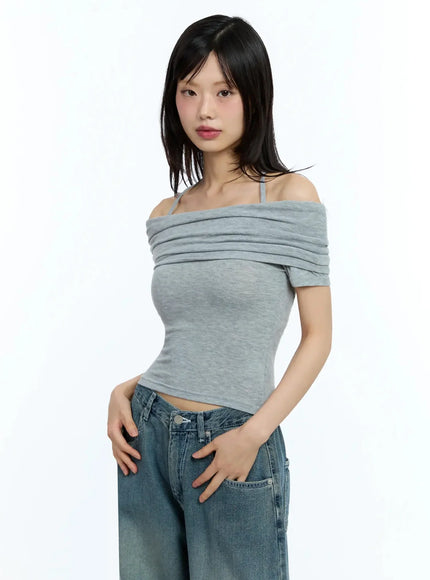 shirred-off-shoulder-short-sleeve-tee-iu525