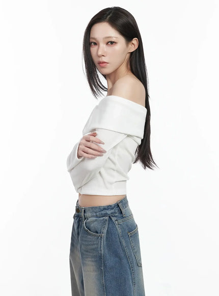 ribbed-off-shoulder-zip-up-tee-ij528