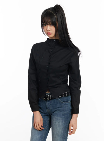 double-button-up-blouse-cf504